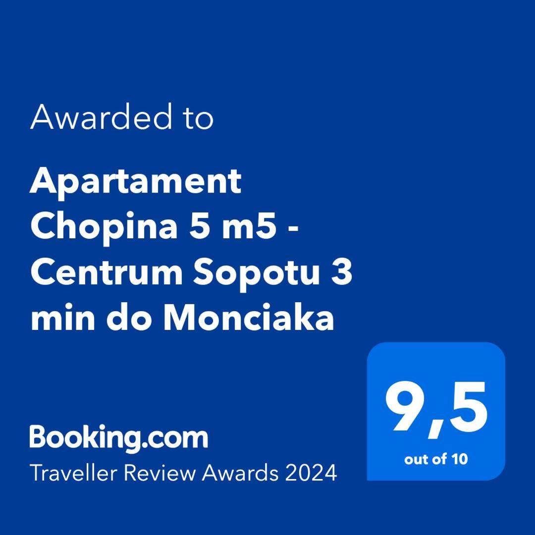 Apartament Chopina 5 M5 - Centrum Sopotu 3 Min Do Monciaka Buitenkant foto